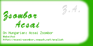 zsombor acsai business card